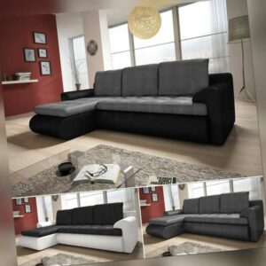 Ecksofa Santi II mit schmutzabweisender Stoff Couchgarnitur Schlaffunktion Sofa