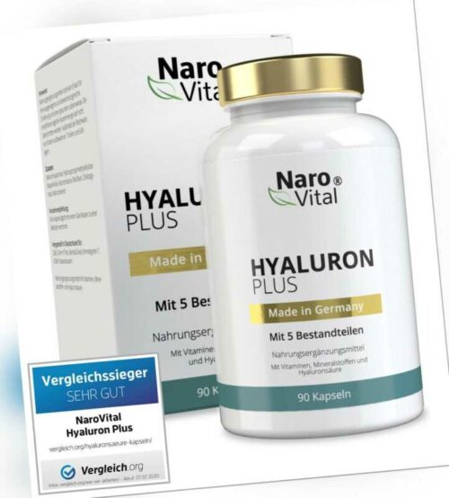 Hyaluronsäure Kapseln - Anti-Aging & Gelenke - 500 mg Hyaluron hochdosiert