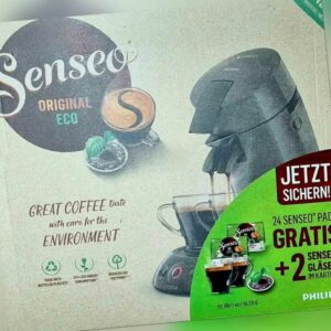 PHILIPS Senseo ECO HD6552/39 Kaffeemaschine inkl. 2 Gläser & 24Pads  Neu