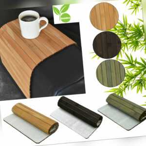 Sofatablett Bambus Tablett Flexablage Ablage Armlehnen Sofa Couch Armlehne Holz