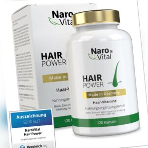 Haar Vitamine - Für Frau und Mann Haarwuchs Bartwuchs - Hochdosiert 120 Kapseln