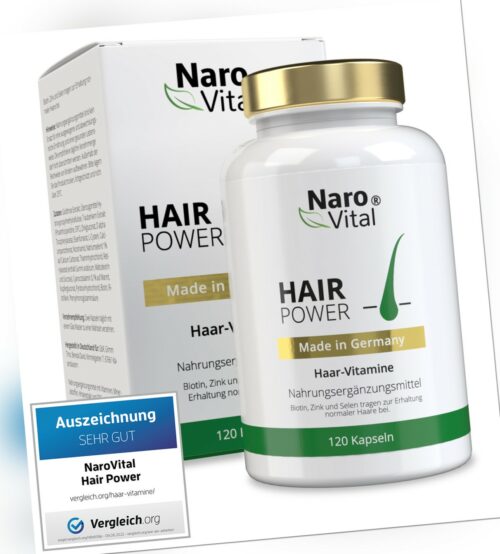 Haar Vitamine - Für Frau und Mann Haarwuchs Bartwuchs - Hochdosiert 120 Kapseln