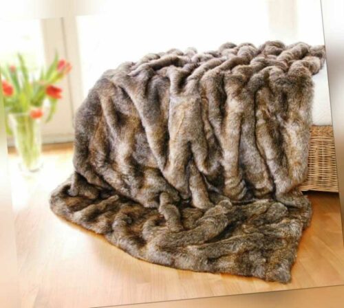 Felldecke (Fellimitat) Otter Kuscheldecke Tagesdecke versch.