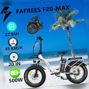 [Fafrees F20 Max] 20 Zoll E Bike Faltbares Elektrofahrrad Pedelec 500W 45km/h