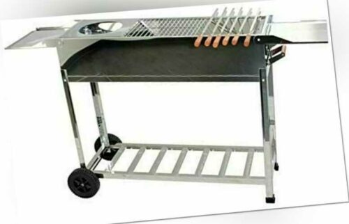 Grill BBQ Holzkohlegrill Standgrill Mangal Schaschlik 22 Spieße Grillrost Halter