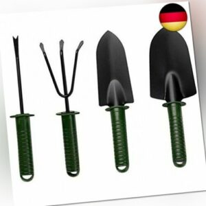 4-teiliges Mini Gartengeräte Set, Eisen Gartenwerkzeug Set mit Handkelle