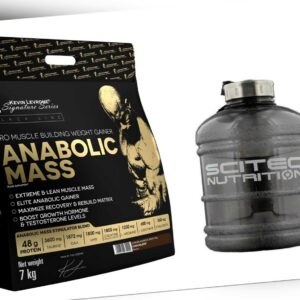 Kevin Levrone Anabolic Mass 7kg Weight Gainer + Whey Protein Isolat + Water Jug