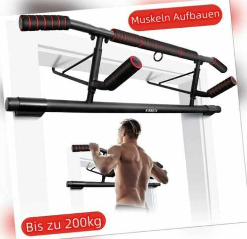 Klimmzugstange tragbar Reckstange Pull Up Bar Türstange Türrahmen 200 kg schwarz