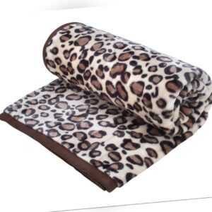 Wolldecke Kuscheldecke Decken Leopard Muster Tier kuschelig weich