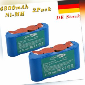 4.8Ah für Kärcher Akkubesen K85 K50 Ersetzen BF9900 ABS-K55 2Pcs 4.8V Ni-MH Akku