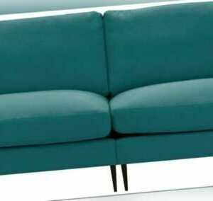 3-Sitzer Sofa Couch Leonique Cozy petrol türkis Struktur Metallbeine