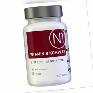 N1 VITAMIN B KOMPLEX - 240 vegane Tabletten nur 1x tgl. - 8 Monats-Vorrat