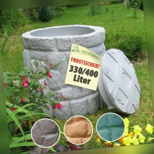 REGENFASS REGENTONNE REGENWASSERFASS GARTENFASS REGENSPEICHER REGENBEHÄLTER 330L