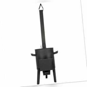 Utschak Kazan Flansch Mangal, mit Aschebehälter Grillen & Kochen Campingofen