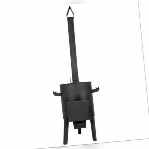 Utschak Kazan Flansch Mangal, mit Aschebehälter Grillen & Kochen Campingofen