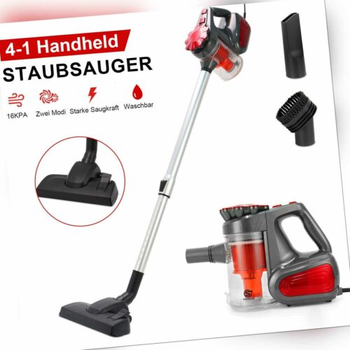 4-in-1 Staubsauger Handstaubsauger Beutellos Vacuum Cleaner mit Kabel 600W