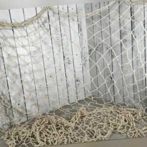 Deko Fischernetz ca. 120 x 250 cm dicke hochwertige Qualität Beige Netz maritim