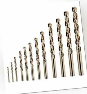 Edelstahlbohrer -  HSSE - Co5 DIN 338 - Metallbohrer - Kobaltbohrer 1 - 13 mm