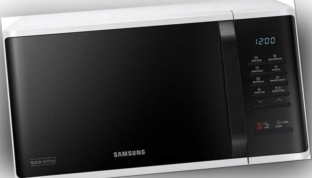 Samsung MS23K3513AW/EG Mikrowelle, 23 L, 800W, weiß/schwarz