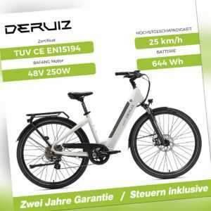 Deruiz City E-Bike 48V250W Bafang Motor 48V Batterie für Erwachsene Ebike