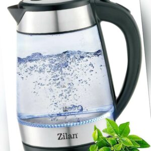 Glas Edelstahl Wasserkocher 100% BPA-Frei Heißwasserspender Kettle Wasser Kocher