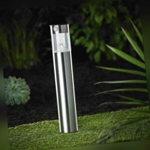 Melitec Solar Gartenleuchte SO31 Bewegungsmelder Edelstahl matt gebürstet
