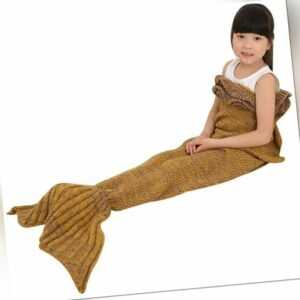 Gelbe Meerjungfrauenschwanzdecke für Kinder Mädchen & Erwachsene