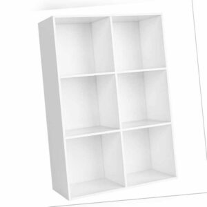 Homfa Raumteiler Bücherregal Standregal Aktenregal Raumtrenner Fächer Regal Weiß