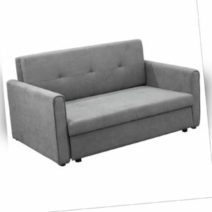 Schlafsofa 2-Sitzer Sofa mit Bettfunktion Polstersofa mit Stauraum, Rückenkissen
