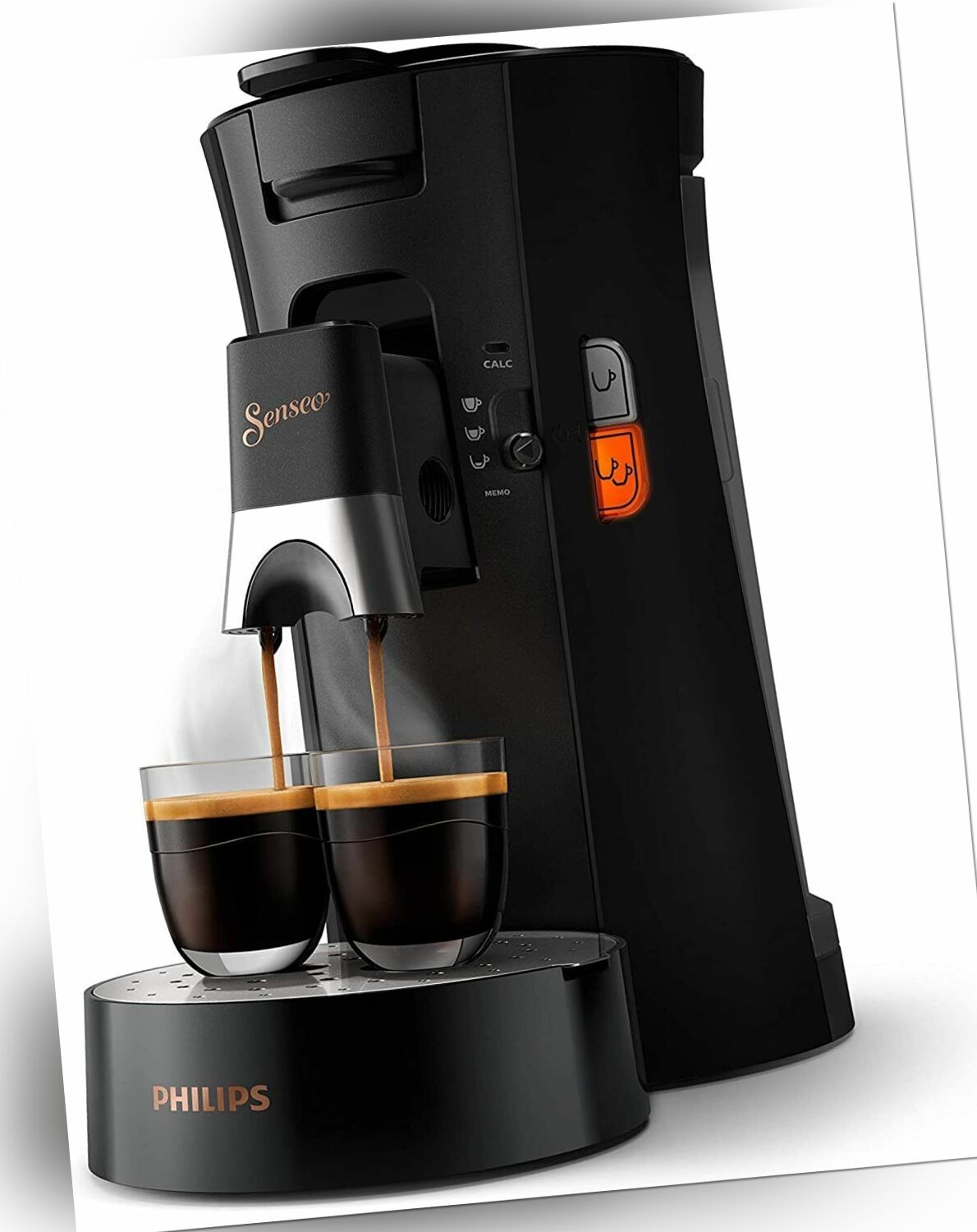Kaffeepadmaschine Kaffeemaschine Memo-Funktion, Schwarz, Philips Domestic CSA240