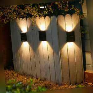 4xSolarleuchte Solarlicht Beleuchtung LED Solarstrahler Außenleuchte Gartenlampe