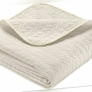 Ibena Nancy Tagesdecke 280x250 cm - Bettüberwurf beige, leichte