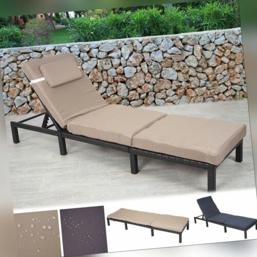 Poly-Rattan Sonnenliege HWC-A51, Relaxliege Gartenliege Liege Premium/Basic