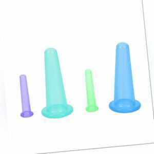 4pcs Massage Dosen Vakuum Schröpfen Silikon für Gesicht Massage Dosen Massa'EN