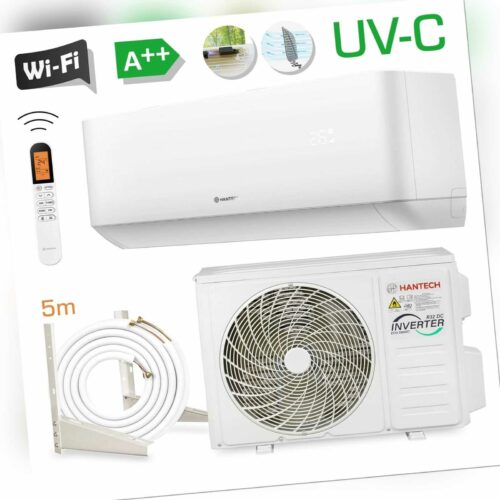 HANTECH 12000 BTU UV-C Split Klimaanlage WLAN Klimagerät 3,4 kW Klima HPRO + 5m