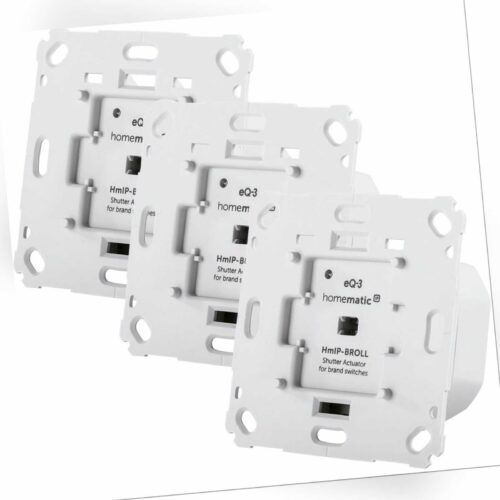 Homematic IP Smart Home 3er-Set Rollladenaktor HmIP-BROLL-2 für Markenschalter