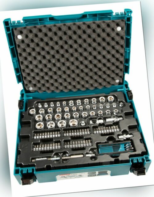Makita Werkzeug-Set 120-tlg. MAKPAC E-08713 Werkzeugkoffer Kofferset Ratsche Bit