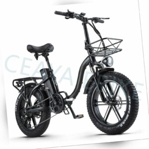 20 Zoll E-Bike Elektrofahrrad Mountainbike Klapprad Citybike Fatbike 800W 45KM/H