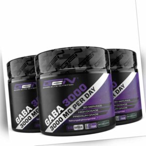 3x GABA-3000 = 960 Kapseln (vegan) á 750 mg - Hochdosiert / Aminosäure + Schlaf