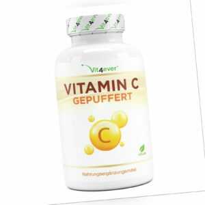 Vitamin C gepuffert - 365 Kapseln (vegan) á 500mg Calcium-Ascorbat - säurefrei