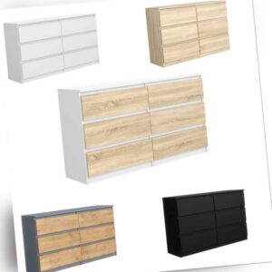 Kommode mit 6 Schubladen - Schubladenschrank - Sideboard - Verschiedene Farben