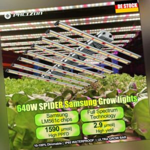 640W Spider LED LM561C Grow Light Bar 6x6ft IR Commercial Indoor Lamp Veg Flower