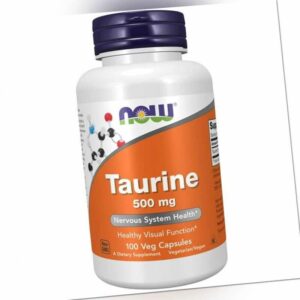 Now Foods Taurin 500 mg, 100 Kapseln