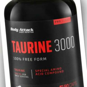 Body Attack Taurine 3000 - 90 Kapseln - Aminosäure Taurin