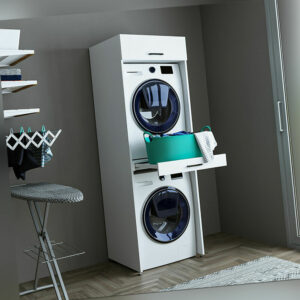 Roomart Waschmaschinenschrank für Trockner& Waschmaschine Waschmachinenüberbau