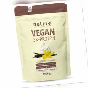 Vegan Protein Pulver Vanille Schoko Neutral - Eiweißpulver - 1kg Proteinpulver