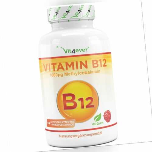 Vitamin B-12  - 1000mcg - 365 Tabletten (V) Methylcobalamin - 100% - No Kapseln