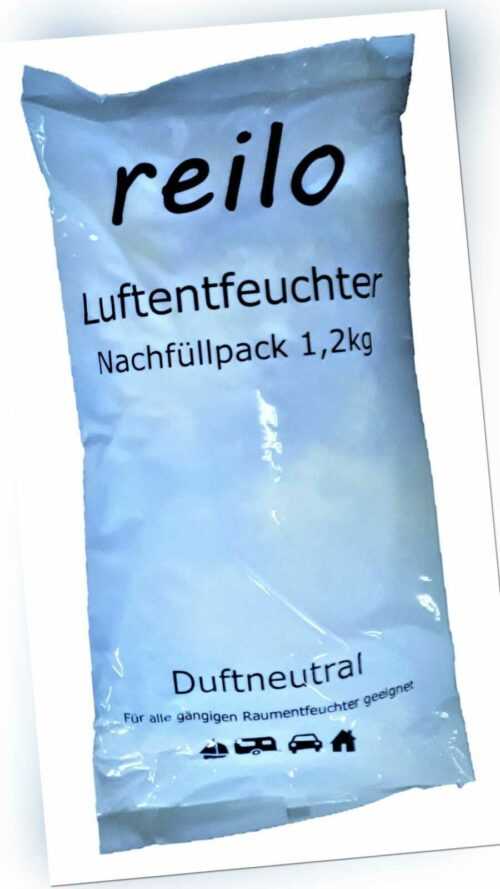 10x 1,2kg reilo Nachfüllpack mit Raum- / Luftentfeuchter Granulat im Vliesbeutel