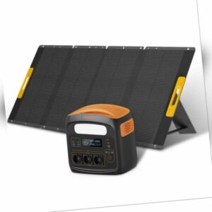 Newsmy Tragbares Powerstation 1200W 1280Wh Solargenerator LiFePO4 3AC+Solarpanel