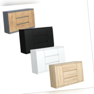 Kommode mit 2 Türen und 3 Schubladen - 120 cm - Sideboard - Standschrank